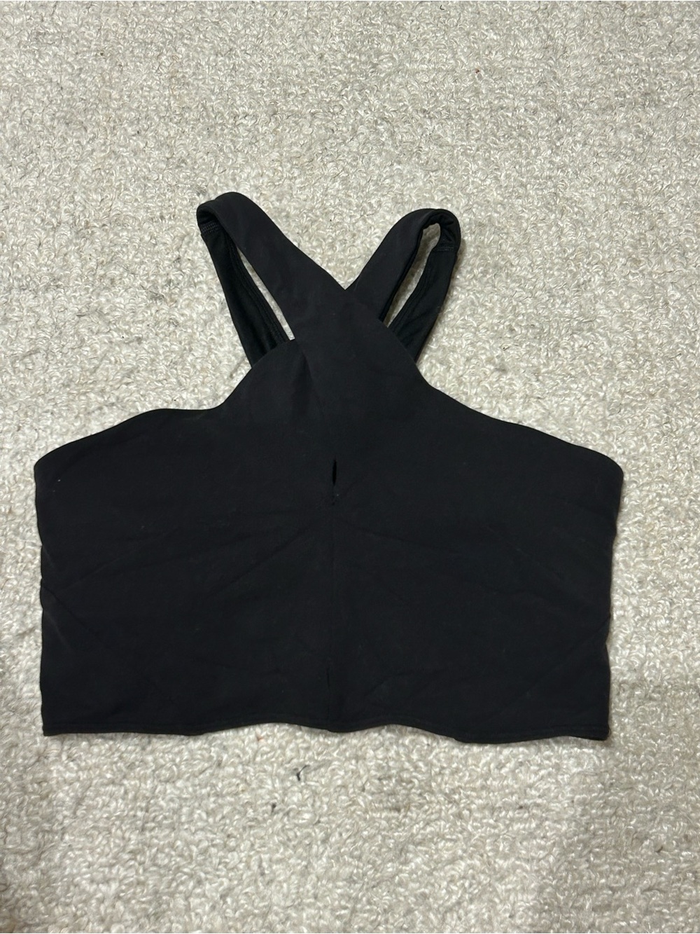 Lululemon Black Cross Back Longline Sports Bra Crop Top